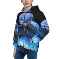 thumbnail image 2 of Naloa Blue Viper Snake Teenage Zipper Hoodie, Long Sleeve Zip Up Hoodies Casual Jackets Tops for 7-12 Years-Small, 2 of 6