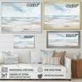 thumbnail image 4 of Designart "Minimalist Scenery Along The Coastal Beach I" Coastal Ocean Floater Framed Canvas Wall Art, 4 of 5