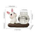 thumbnail image 3 of Bfogop Desktop Glass Planter Vase Holder,Creative Ceramic Rabbit Shape Vase for Hydroponic Plants,Planters Clear Hydroponic Vase, Table Decor, 3 of 6