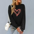 thumbnail image 5 of Fznquz Women's Sweatshirt Casual Valentines 2026 Shirt Winter Black Long Sleeve Crew Neck Women Fashion XXXL, 5 of 5