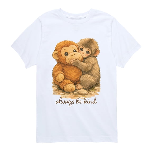 Instant Message - Painterly Punch the Monkey - Youth Boys Short Sleeve Graphic T-Shirt