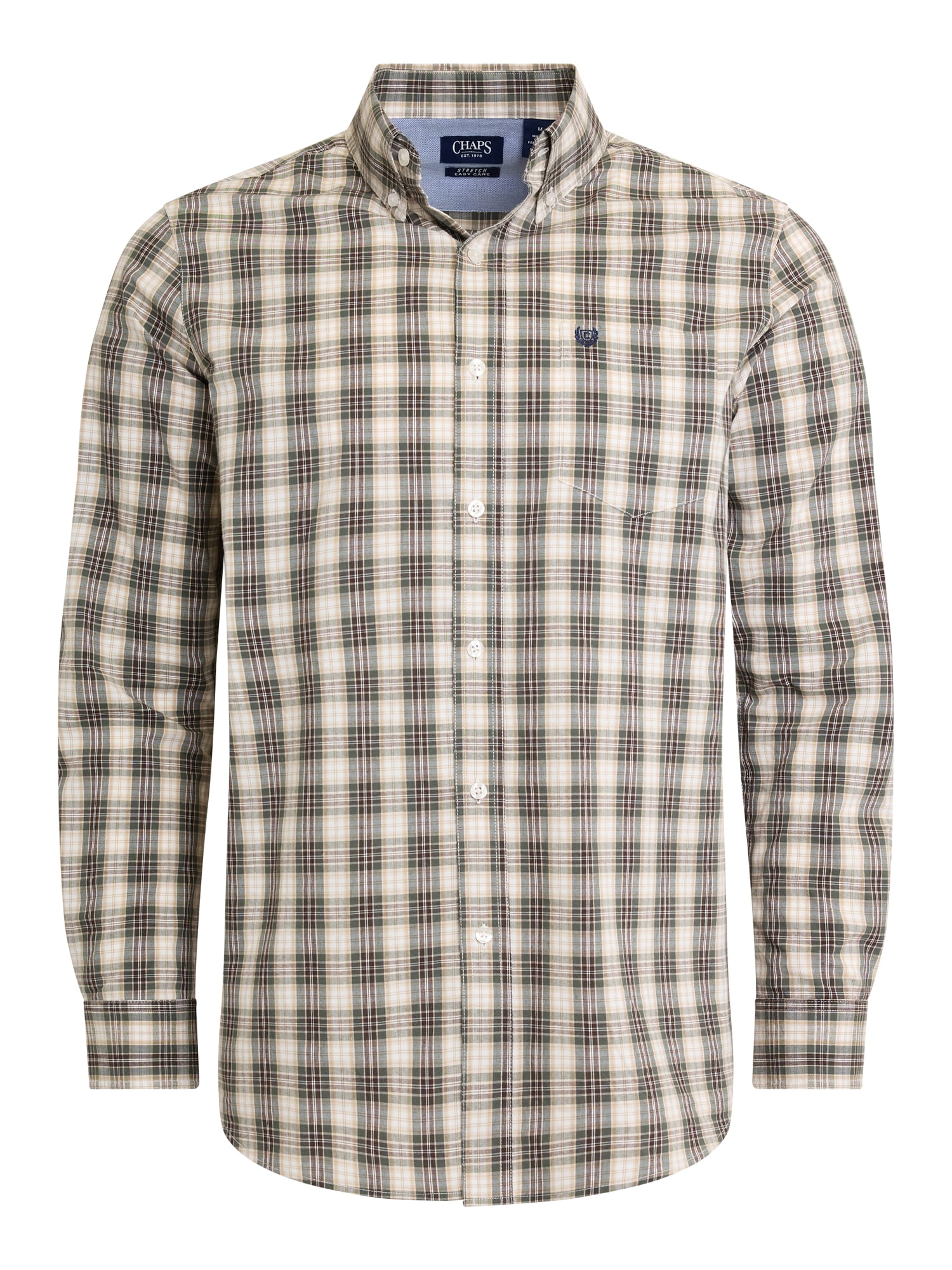 Chaps Men’s and Big Men’s Easy Care Long Sleeve Shirt, Sizes S–2XL