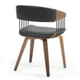 thumbnail image 4 of Set of 2 Ave Iron Frame Cappuccino Brown Faux Leather Dining Chair with Stitching, 4 of 8