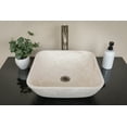 thumbnail image 3 of Rounded Square Vessel Sink - White Marble, 3 of 11
