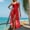 Red, variant on Hvot&aat Women's Sexy High Slit Bikinis Sets One Piece Swimsuit with Cover Up Wrap Summer Beachwear