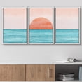 thumbnail image 2 of wall26 Framed Canvas Print Wall Art Set Mid-Century Ocean Sunset Sun Horizon Nature Abstract Illustrations Modern Art Bohemian Decorative for Living Room, Bedroom, Office - 16"x24"x3 White, 2 of 5