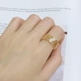 thumbnail image 5 of Cubic Zirconia Bee Honeycomb Ring Open Engagement Statement Wedding Stacking Finger Rings Adjustable Fashion Diamond Crystal Unique Thumb Ring Cute Jewelry for Women Men, 5 of 6