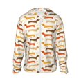 thumbnail image 1 of Fotbe Dachshund Chaqueta con Protección Solar UPF 50+ para Hombre y Mujer, Camisa con Capucha y Bolsillos-3X-Large, 1 of 7