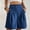 *Blue, variant on ClodeEU Women's High Waisted Pleated Shorts,Casual Button Fly Loose Fit Wide Leg Shorts with Pockets Blue,Women's Plus L
