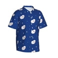 thumbnail image 3 of Xecao Moon Lamb print Hawaiian shirt - a stylish short-sleeve button-down for men, perfect for casual beach and tropical outings., 3 of 9