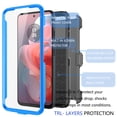thumbnail image 4 of For Motorola Moto G Power 5G 2024 Case, Takfox Heavy Duty Rugged Defender Full Body Protection Phone Case Cover with Swivel Belt Clip Holster & Built in Screen Protector - Blue, 4 of 9