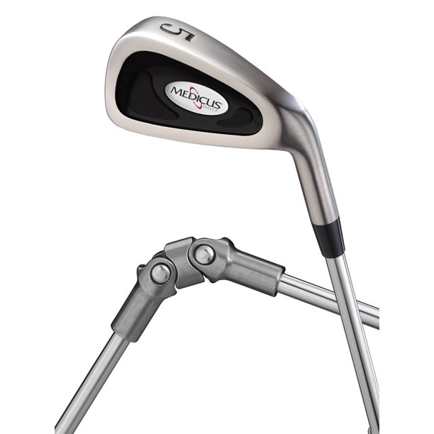 DualHinge 5 Iron Golf Swing Trainers in Satin Nickel Finish (Left