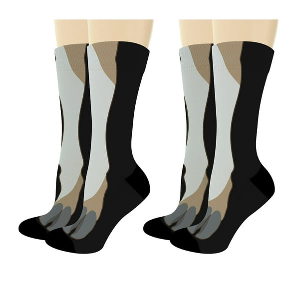ThisWear Farm Animal Gifts Goat Leg Socks Goat Related Gifts Funny Goat Gift Set 2-Pairs Novelty Crew Socks