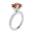 thumbnail image 3 of Sterling Silver with Morganite and White Topaz Solitaire Ring, 3 of 4