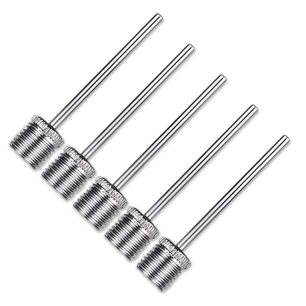 Sonducket de bomba de inflado de 5 piezas, adaptador de válvulas de aire profesional resistente al desgaste de acero inoxidable, pines de bomba, Ciclismo plata 5 piezas Sonducket OD2756-00B