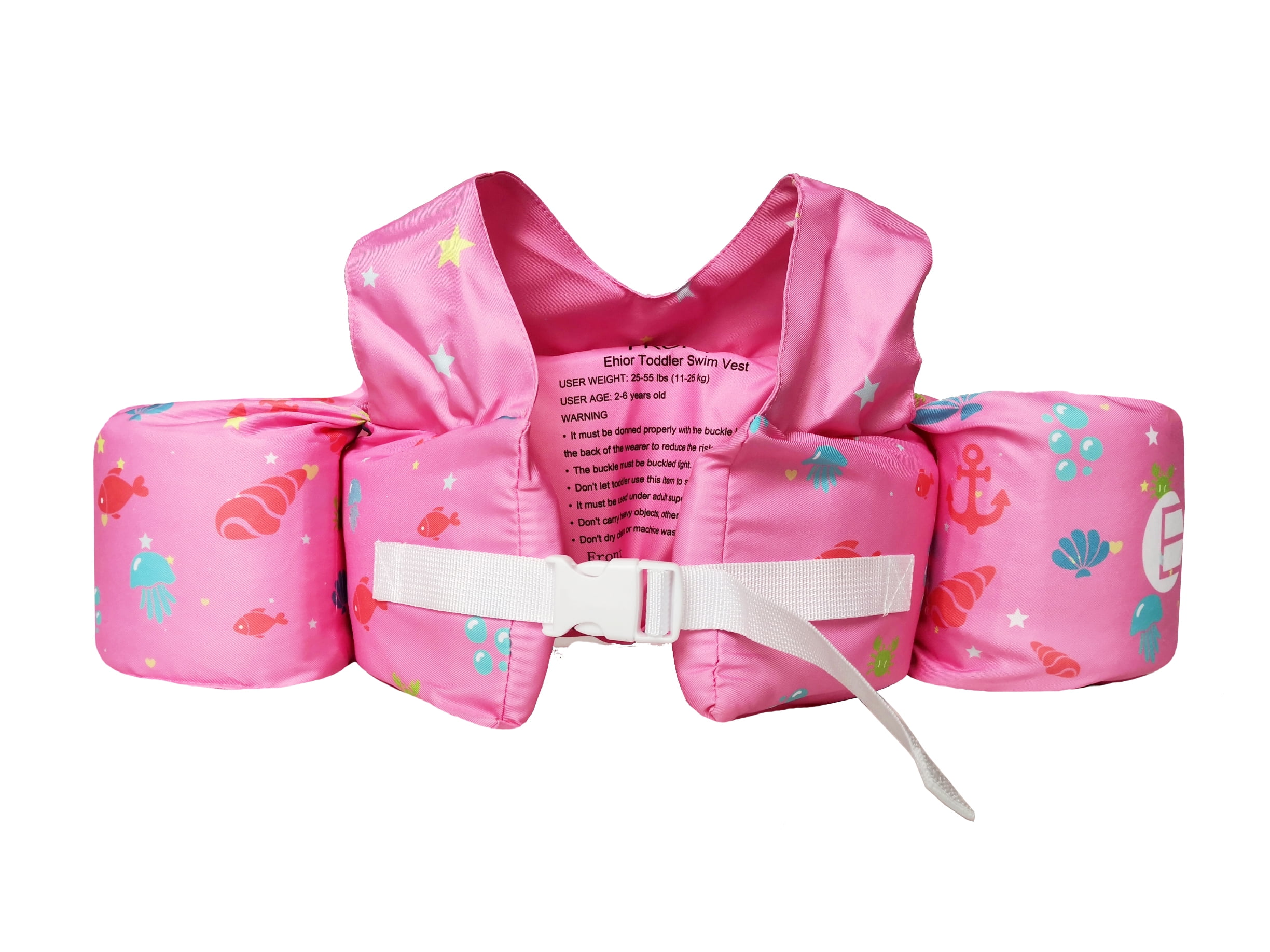 EHIOR Swim Vest Kids Pool Floats with Shoulder Harness for 25-55 lbs Child - Lovely Clownfish
