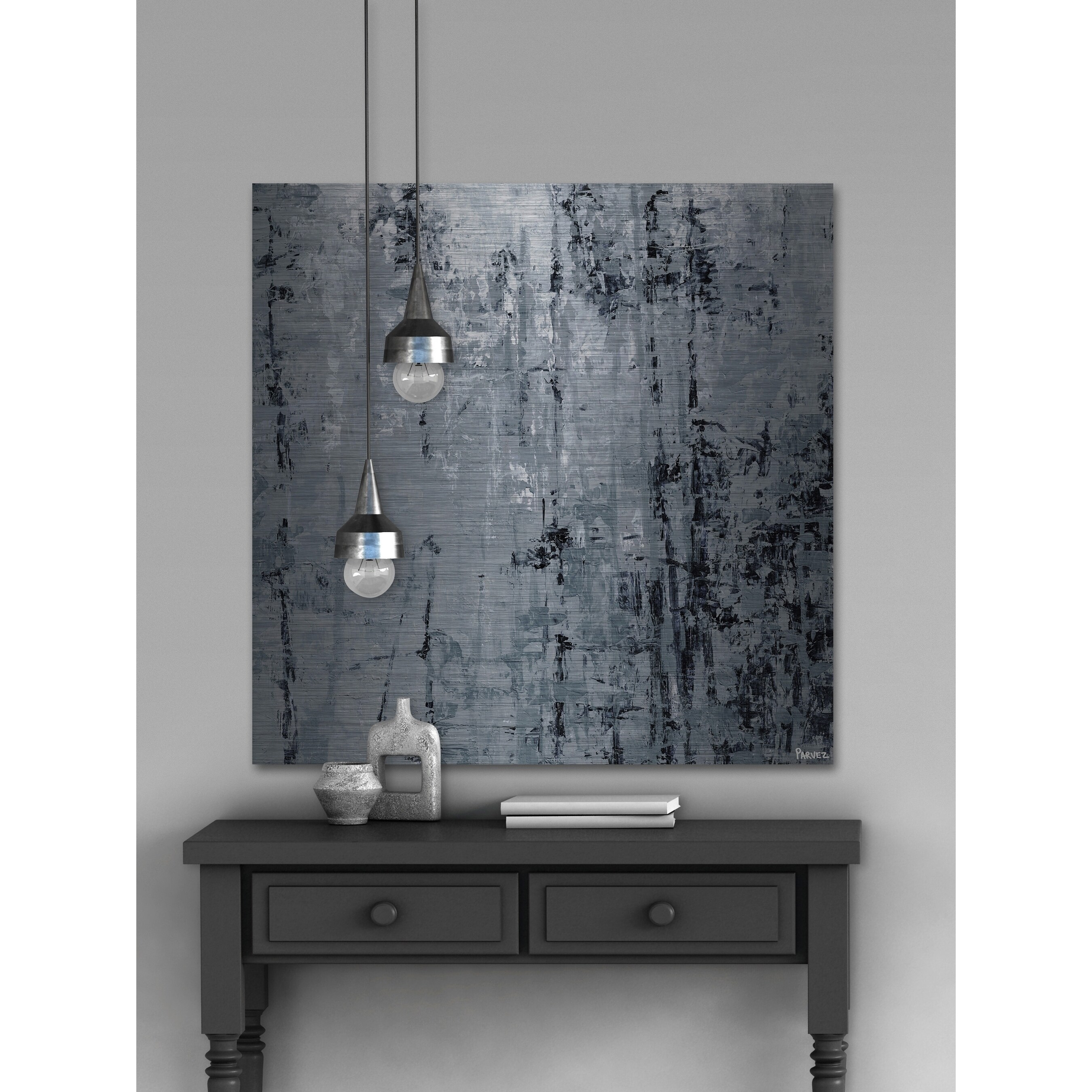 Parvez Taj "Forest Shadow II" Painting Print on Brushed Aluminum