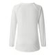 thumbnail image 4 of MHFRRA Camiseta Informal de Manga Larga con Cuello En V y Estampado Canadiense para Mujer Blanco, 4 of 4