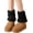 Black, variant on Chunky Warm Boot Cuffs for Women Winter Thermal Leg Warmer Thick Plush Ankles Warmers