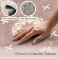thumbnail image 6 of ODIKA Rose Boho Floral Medallion With Vintage Interlocking Diamond Trim Dusty Flowing Stain Resistant Flatwoven for Entryway, Kitchen, Mudroom, 6 of 7