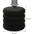 thumbnail image 3 of Wimarsbon Round Storage Ottoman, Modern Sherpa Footstool, Teddy Vanity Stool with Flip-Top Tray, Makeup Chair for Home Decor, Upholstered Footrest for Living Room & Bedroom (Black), 3 of 18