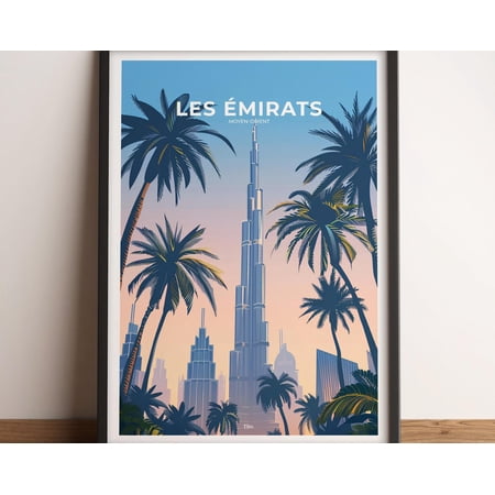 EMIRATES Poster · Emirates Travel Poster · Emirates Art Print · Emirates Poster · Emirates in the Middle East · izable Gift, 8x12 UNFRAMED