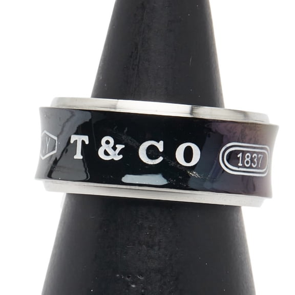 Pre-Owned Tiffany 1837 Ring, SV925 Silver and Titanium, Women's, TIFFANY & Co. (Good)