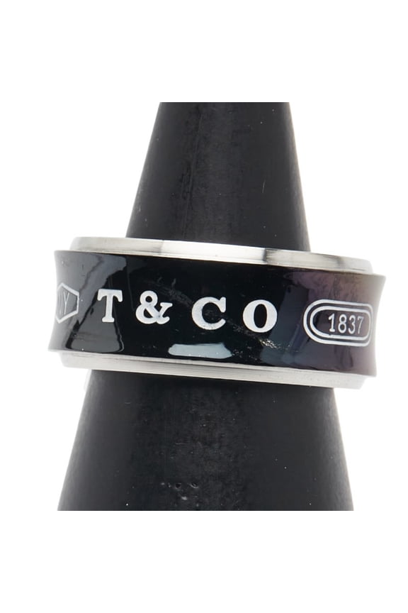 Pre-Owned Tiffany 1837 Ring, SV925 Silver and Titanium, Women's, TIFFANY & Co.
