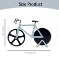 thumbnail image 3 of Iodue Cutter Pizza Cutter Stainless Pizza Cutter Two Wheels Novelty Motorcycle Shaped Pizza Wheel Cutting Slicer With Non Stick Coating Suitable For Kitchen Gadgets Accessories, 3 of 4
