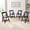 Black, variant on Upholstered folding chair, space saving, easy to carry, 4PCS, Walnut shelf+Beige cushion,Dining room