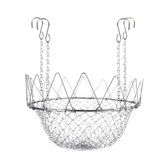 Adjustable Planter Insert Riser Stainless Steel Planter Riser with Chains Hooks Rustproof Heavy Duty Plant Riser Inside Planter for Indoor Outdoor Pots 12-18 Inch