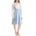 thumbnail image 2 of INSPIRE CHICWomen's Cute Suspender Skirt High Waist Overall Corset Skater Short Mini Skirt L Light Blue, 2 of 7