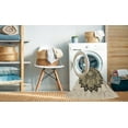 thumbnail image 2 of Ahgly Company Machine Washable Indoor Square Transitional Khaki Gold Area Rugs, 6' Square, 2 of 7