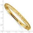 thumbnail image 5 of 14K Yellow Gold Textured Diamond Cut Twisted Bangle Bracelet, 5 of 5