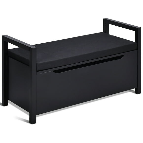 Costway Shoe Bench Storage Rack Cushion Seat Ottoman Hallway Entryway Bedroom