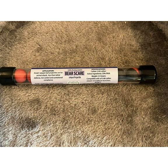 Bear Scare .68 cal deterent Rounds for use in .68 cal paintball markers 10 count