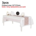 thumbnail image 2 of Mantel de plástico de 3 piezas, manteles de fiesta desechables, decoraciones de puntos dorados, impermeable, 54 pulgadas x 108 pulgadas, 2 of 5