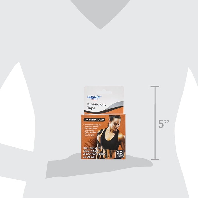 Equate Copper Infused Kinesiology Sports Tape, Black photo 7