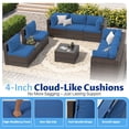 thumbnail image 3 of Sunmthink 10-Piece Wicker Patio Furniture Sets, Outdoor Conversation Set with 4 Inches Thick Cushions and Waterproof Cover, 3 of 8
