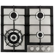 Cosmo 24 in. Stainless Steel Drop-In Gas Cooktop in Silver with 4 Burners