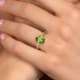 thumbnail image 4 of Gem Stone King 14K Two Tone Gold Green Peridot and Lab Grown Diamond Engagement Ring for Women | 3.16 Cttw | Oval 11X9MM | Gemstone August Birthstone | Size 6, 4 of 6