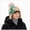 M24-Beige, variant on Kids Dinosaur Embroidered Knit Pom Beanie with Earflaps,Winter Warm Hat for Kids
