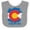 Heather and White, variant on Inktastic Graffiti Colorado State Flag Boys or Girls Baby Bib
