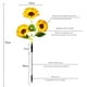 thumbnail image 2 of Luz De Tierra Control automático solar durable LED ligero de tierra del girasol de 3 cabezas para el patio, 2 of 9