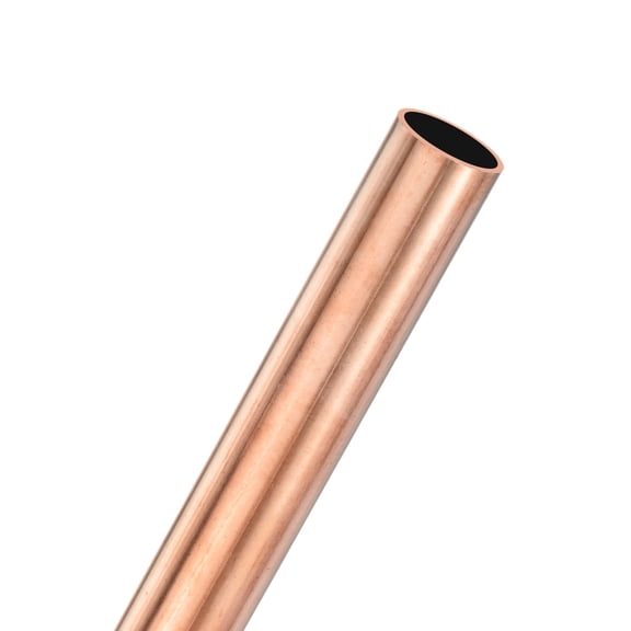 Uxcell 1-Pack 200mm Copper Round Tube, 14mm OD 1mm Wall Thickness Copper Seamless Tubing Metal Straight Pipe [0.55x0.04x7.87IN]