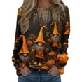 thumbnail image 1 of CNKOO Pullover Tops For Womens Print O Neck Sweatshirt  Neck Fit Pullover Tops Suitable Long Sleeve Workout Shirts Loose Blouse, 1 of 4