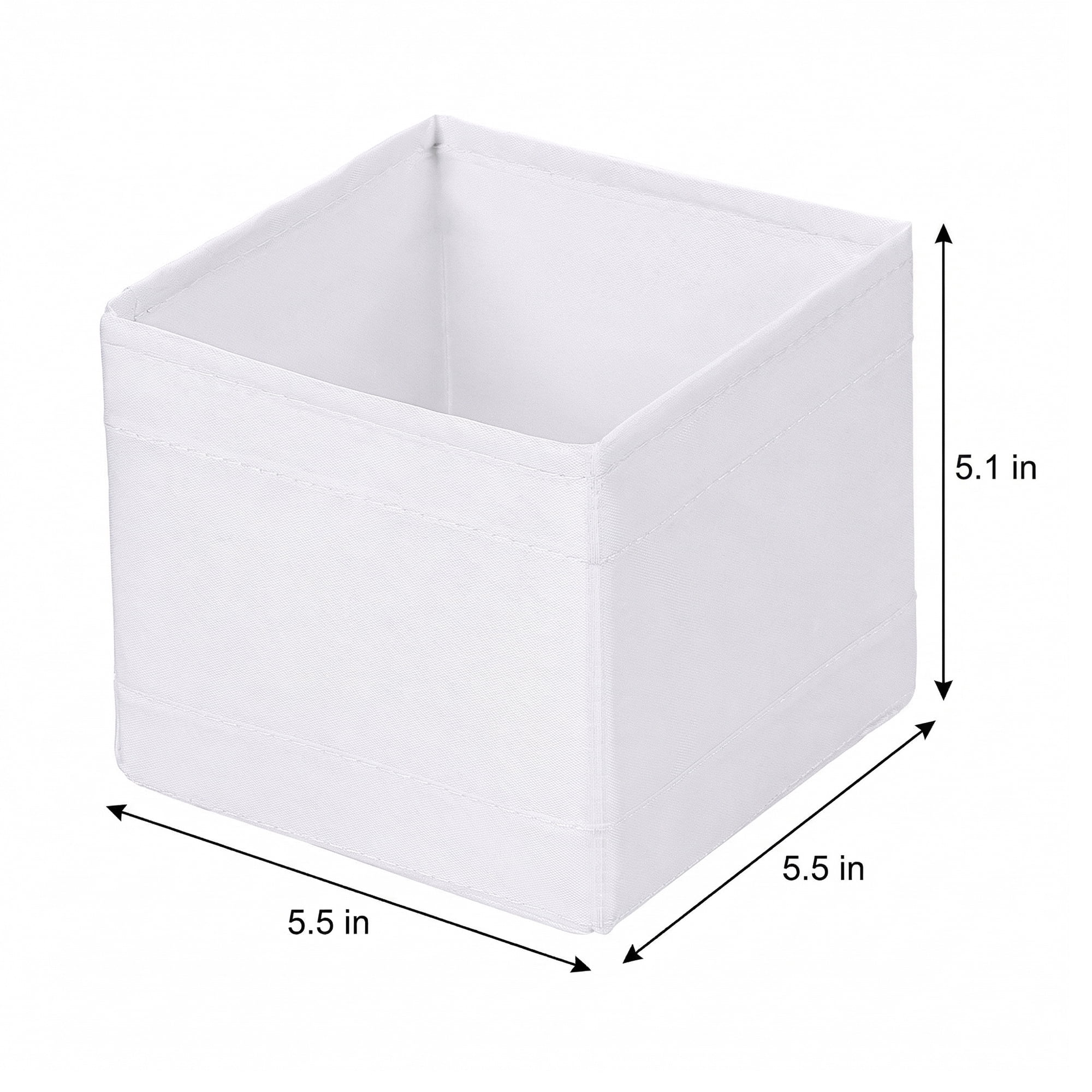 Unique Bargains 3Pcs Fabric Collapsible Storage Basketas with Zipper White 3 Pcs