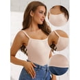 thumbnail image 3 of Unique Bargains Women's Adjustable Strap Comi Tank Tops Camisole w Built-In Bra XL Beige, 3 of 6