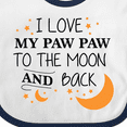 thumbnail image 4 of Inktastic I Love My Paw Paw to the Moon and Back Boys or Girls Baby Bib, 4 of 4