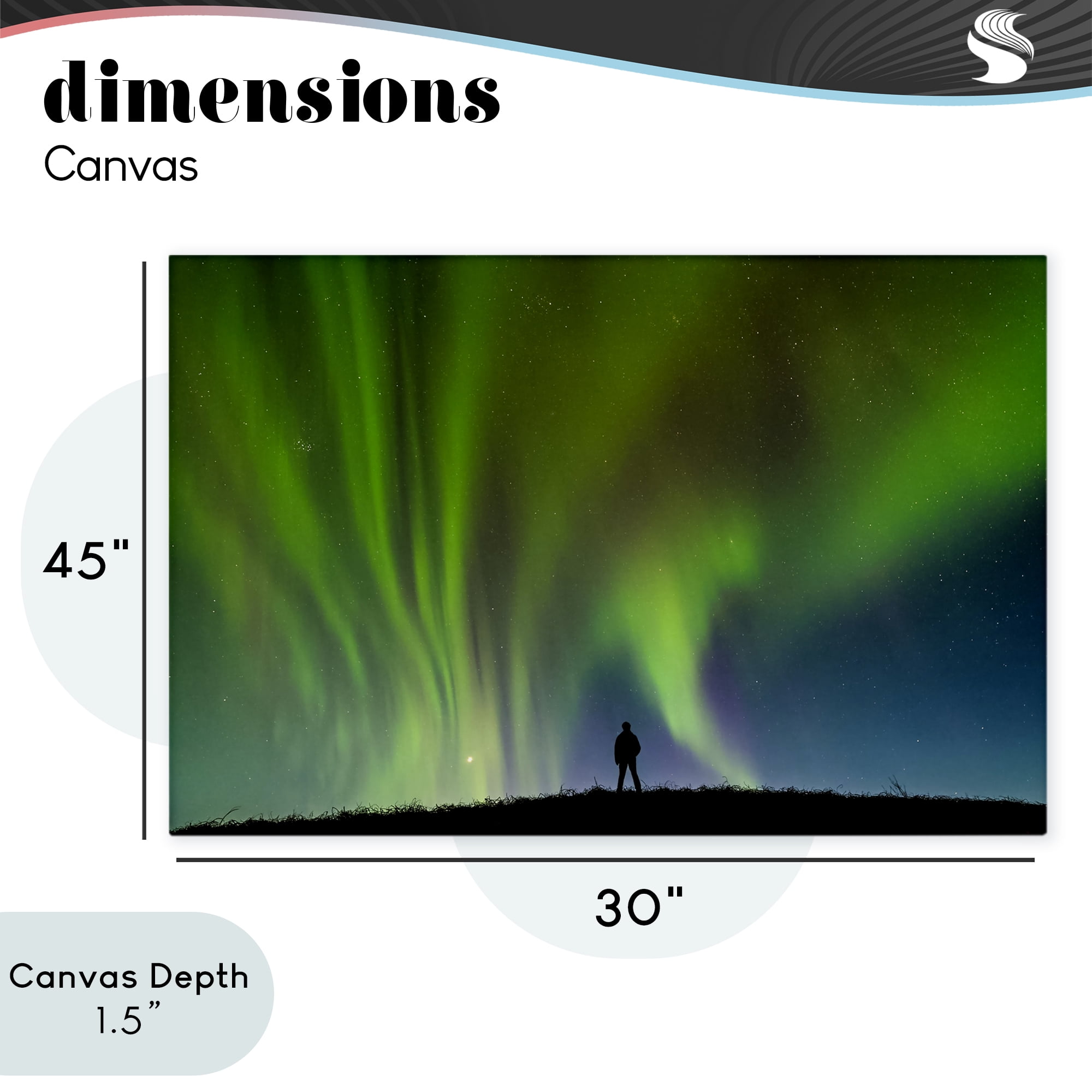 Stupell Industries Envelop Northern Lights Silhouette Canvas Wall Art, design by Shelley Carlisle
